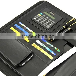 Custom Cheaper Price Leather Folder, A4 Leather Portfolio / File Folder thumbnail-3