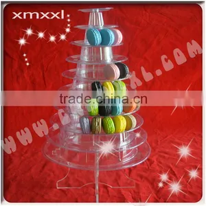 PET Plastic Macaron Tower High Quality Macaron Stand thumbnail-2
