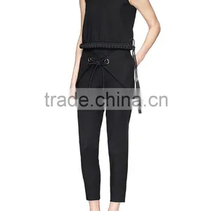 Black Tie Connected Fashional Style Women Formal Pants thumbnail-6