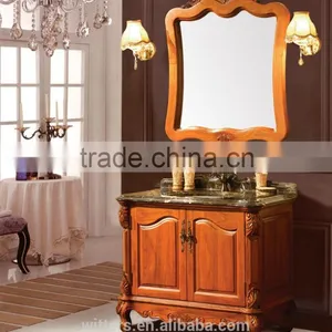 Farmhouse Solid Wood Bathroom Vanity Sinks With Mirror WTS215 thumbnail-6