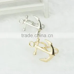 Fashion Jewelry Boat Anchor Dual Silver Ring thumbnail-3