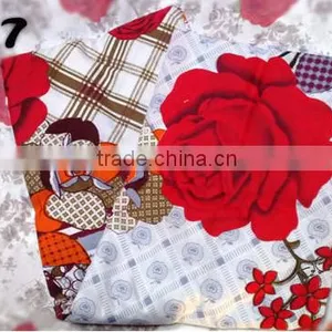 New Style High Quality Plant Cashmere Photo Print Fabric for Bedding Set thumbnail-1