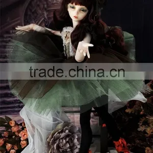 New Arrival Heat Resistant Dark Brown Deep Wavy 1/4 BJD Doll Wig thumbnail-2
