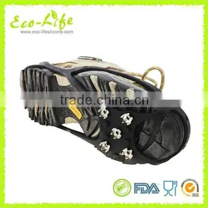 4 Sizes Outdoor Anti-slip Silicone Shoe Spikes Grips, Snow Ice Crampons, Hiking Cleats thumbnail-4