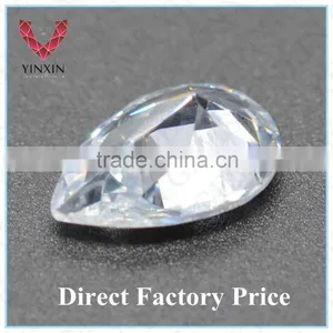 Very Clear Hand Cut Pear Shape 6x4 White CZ thumbnail-2