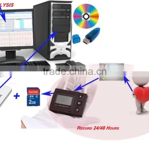 CE Approved 12 Channel Mini 24/48-hour LCD ECG Holter Recorder System With Premier Holter Software-ECGLAB thumbnail-1