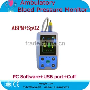 NEW Digital Combo ABPM+SpO2 Ambulatory Blood Pressure Monitor+24 Hours SpO2 Ambulatory Monitoring With Software thumbnail-1