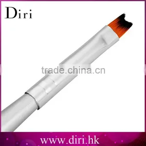 Professional Pen Half-moon Shape Silver Color Wood Handle Nail Brush For Manicure Drawing Painting thumbnail-2