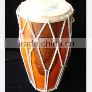 India Musical Instrument Dholak Drum Rope Tuned Dholki Dhol thumbnail-3