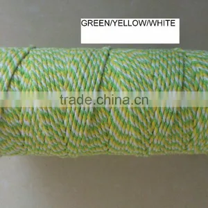 Fern Green White Cotton Twine for Gift Packing thumbnail-5