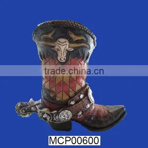 Funny Customized Ceramic Cowboy Boot Planter thumbnail-1