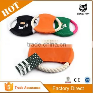 Rope Frisbee Dog Toy Chew Throw Fetch thumbnail-5