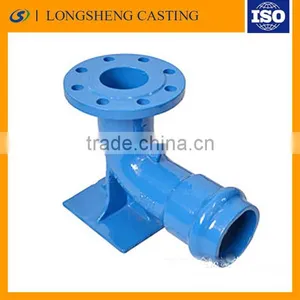 EN545 DI Double Loosing Flanged Duckfoot Pipe Fittings for PVC Pipe thumbnail-1
