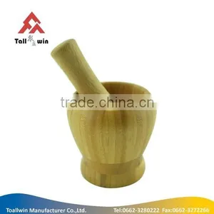 Hot Selling High Quality Bamboo Mortar & Pestle thumbnail-1