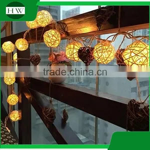 Christmas Wedding Party Holiday Event Celebration Home Room Decoration Strobe Rattan Ball LED String Light Luminaria thumbnail-4