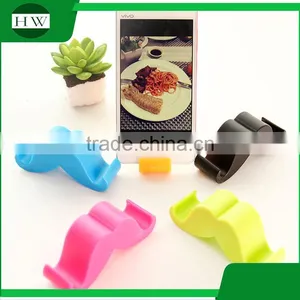 Multi Mini Plastic Portable Mustache Desktop Table Cell Mobile Phone Bracket Stand Support Holder thumbnail-4