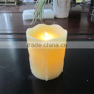 Flameless Led Candles Dripping Dancing Flame Flickering Flameless Real Wax Candles With Timer thumbnail-2