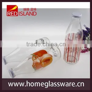 1L Vintage Different Patterns Glass Milk Bottles thumbnail-6