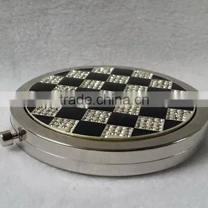 High Quality Compact Mirror With 312pcs Rhinestones thumbnail-2