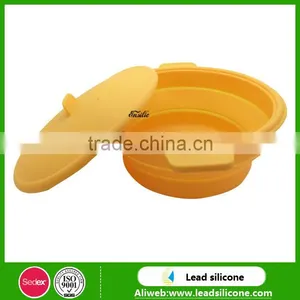 Multi-function Collapsible Silicone Bowls, Kitchen Foldable Bowls , Silicone Bowls With Lid thumbnail-1