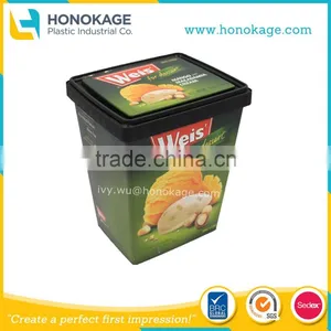 Wholesale Ice Cream Plastic Cup With Lid,Ice Cream Storage Container Quart thumbnail-1