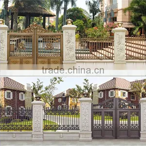 Garden Decoration Powder Coated Cast Aluminum Metal Garden Door Gate thumbnail-5