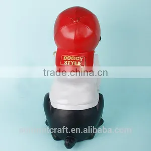 Fashion Hip-hop Style Resin Black Engligh Bulldogs Statue for Sale thumbnail-3