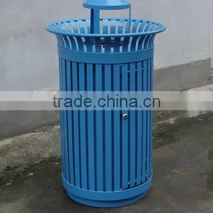Arlau Steel Metal Cylinder Trash Bin thumbnail-4