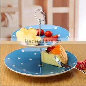 Ceramic Double Layer Cake Plate thumbnail-1