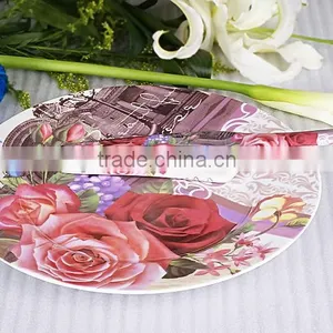 Porcelain Holiday Decorations Cake Plate With Server,Perfect Designs for Celebration thumbnail-1