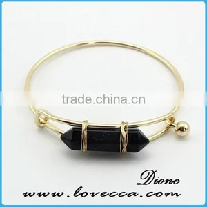 Semi-precious Stone Bracelet Colored Turquoise Stone Bracelet , Green Stone Bracelets thumbnail-4