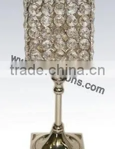 Crystal Candle Holder With Metal Stand for Wedding Decor thumbnail-5