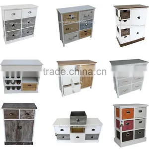 Kitchen Wall Hanging Cabinet Shelf With 3 Colorful Drawers thumbnail-2