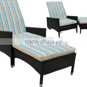 Trendy Stripe Printed Lounge Chair With Armrest thumbnail-1