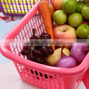 Promotional Plastic Large Size Storage Basket Kitchen Accessories Wash Fruit Vegetable Sieve Storage Basket Dropping Water thumbnail-3