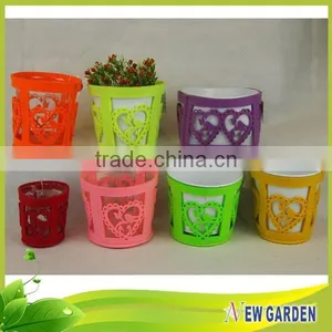 Stylish Promotion High Quality Sturdy Leather Coloured Plant Pots thumbnail-2
