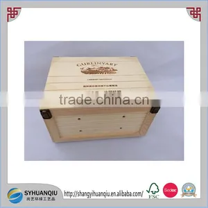 Shabby Chic 12 Bottles Wooden Wine Crate Vintage Wooden Wine Box thumbnail-1
