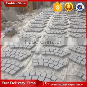 Fan Shape Stone Pavers Outdoor Grey Paito Mesh Back Pavers thumbnail-4