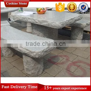 Beauty Design Garden Granite Table Set, Patio Stone Table and Bench thumbnail-3