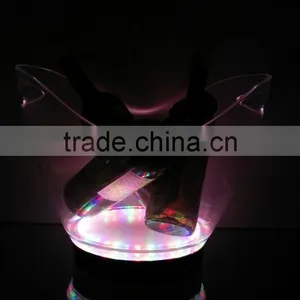 LED RBG Color Changing Large Clear Acrylic Ice Buckets thumbnail-4