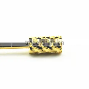 XXX Course Total Length 40MM Shank Diameter Barrel Ball Golden Carbide Burr for Nail HUAXING JIANGYIN thumbnail-3