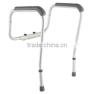 Adjustable Metal White Stand Alone Toilet Safety Rails thumbnail-1