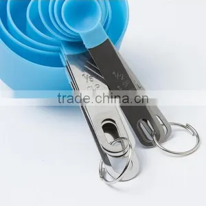 Hot Sale Unique Sky Blue 1/2 Cup Cosmetic Scoop, OEM 8 Set Plastic Mini Plastic Scoop, Custom Widely Useful Plastic Scoop Maker thumbnail-2
