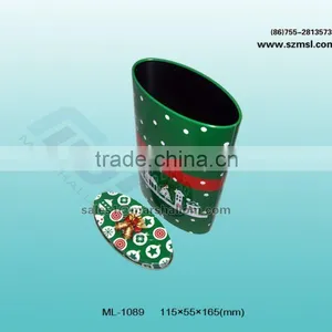 X-mas Oval-shape Decoration Tin Boxcontainer thumbnail-1