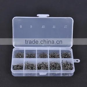 New Arrival 500pcs Carbon Steel Carp Fishing Jig Hooks With Hole Fly Fishing Tackle Box 3# -12# 10 Sizes Pesca Fish Hooks thumbnail-1