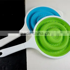 16071 SILICONE Heat Resistant Foldable Silicone Pasta Strainer Silicone Colander Collapsible Strainer thumbnail-5