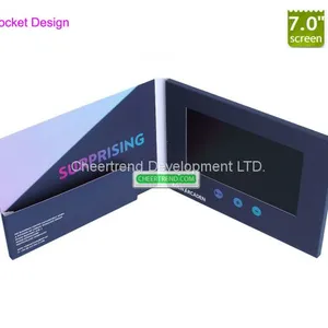 7 Inch Advertisement LCD Digital Video Booklet,advertising Video Brochure With Pocket thumbnail-1