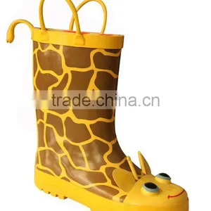 Kids Cartoon Giraffe Rain Boots, Cheap Animal Rain Boots for Kids thumbnail-1