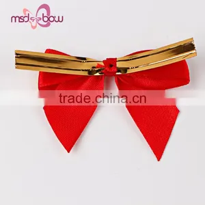 Wedding Wine Bottle Decorative Pre-made Ribbon Bow With Twist Tie thumbnail-2