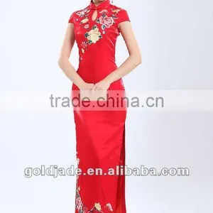 Chi Pao, Bright Red,Chinese Unique Style thumbnail-1
